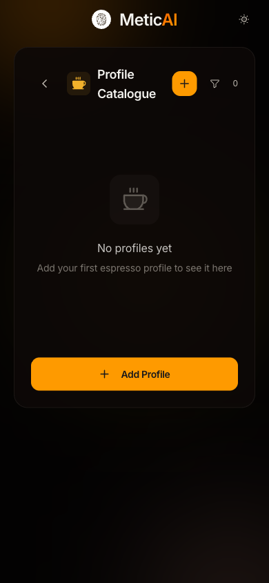 MeticAI Profiles &mdash; Mobile